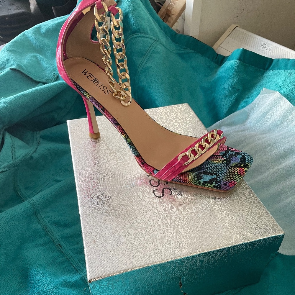 Pink Multicolored Heels